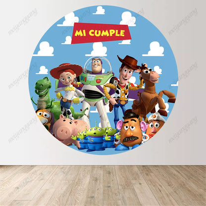 Toy Story Buzz Lightyear Woody Jessie Cartoon Theme Party Backdrop