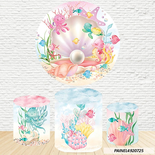 Undersea Pearl Ocean Animals Backdrop