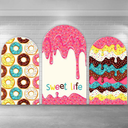 Пончик, морозиво, боліла стіна, К'яра, фон, фон для арки, підставка для вечірки